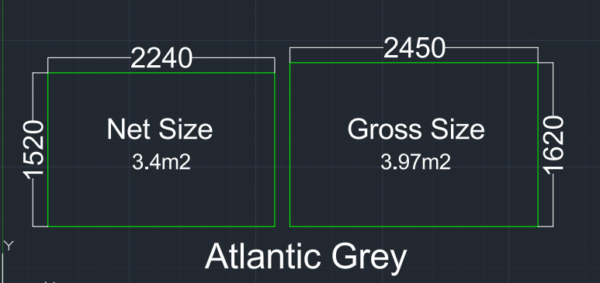 Atlantic Grey Sizes