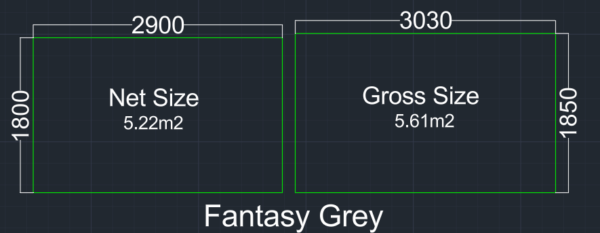 Fantasy Grey Sizes