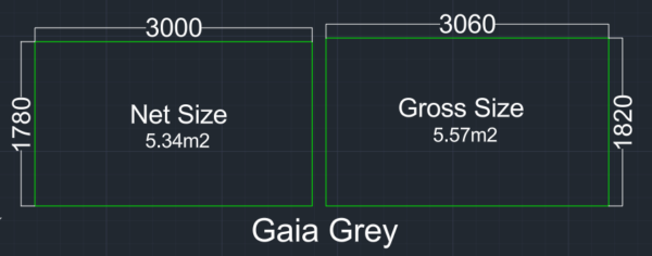 Gaia Grey Sizes