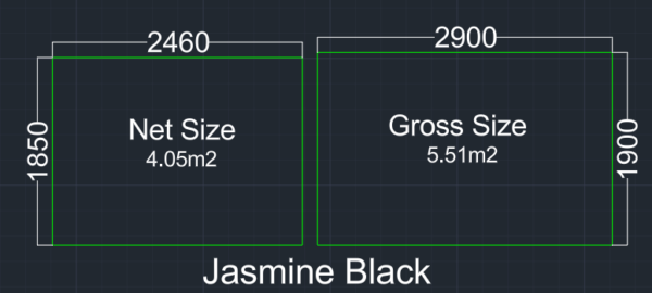 Jasmine Black Sizes