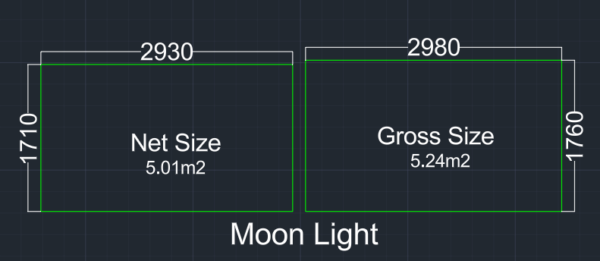 Moon Light Sizes