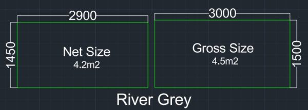 River Grey Sizes