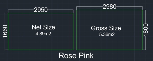 Rose Pink Sizes