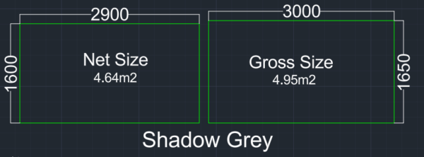Shadow Grey Sizes