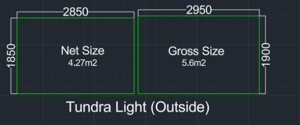 Tundra Light (Outside) Sizes