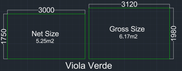 Viola Verde Sizes