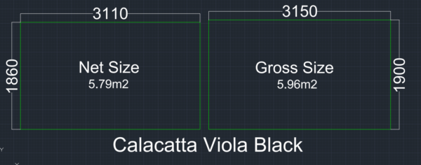 Calacatta Viola Black Slab Sizes