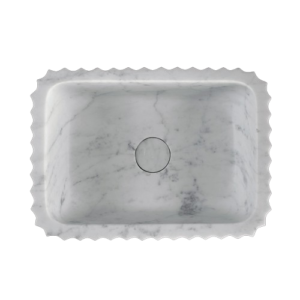 Carrara Rectangular Honed Stone Basins