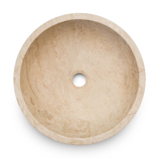 Travertine Round Basin Background