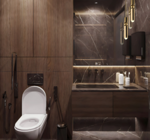 Olive Maroon Natural Stone bathroom