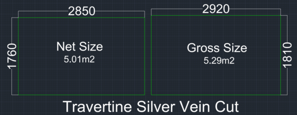Travertine Silver Vein Cut Slab Sizes