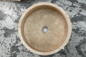 Travertine Round Basin Top