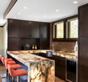 Viola Verde natural stone kitchen