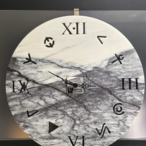 Lilac Storm Mythic Marble Clock