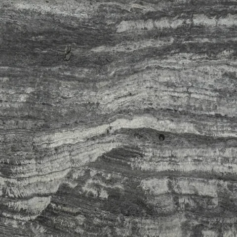 Graphite Silver Travertine Close Look