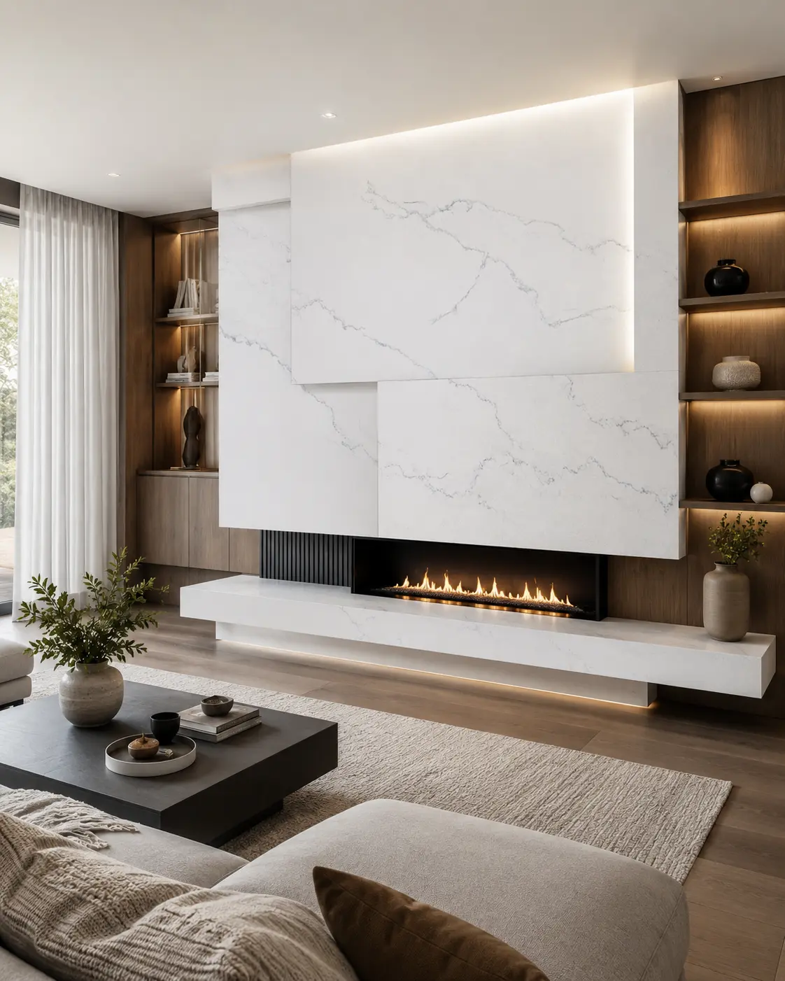 Twilight living room