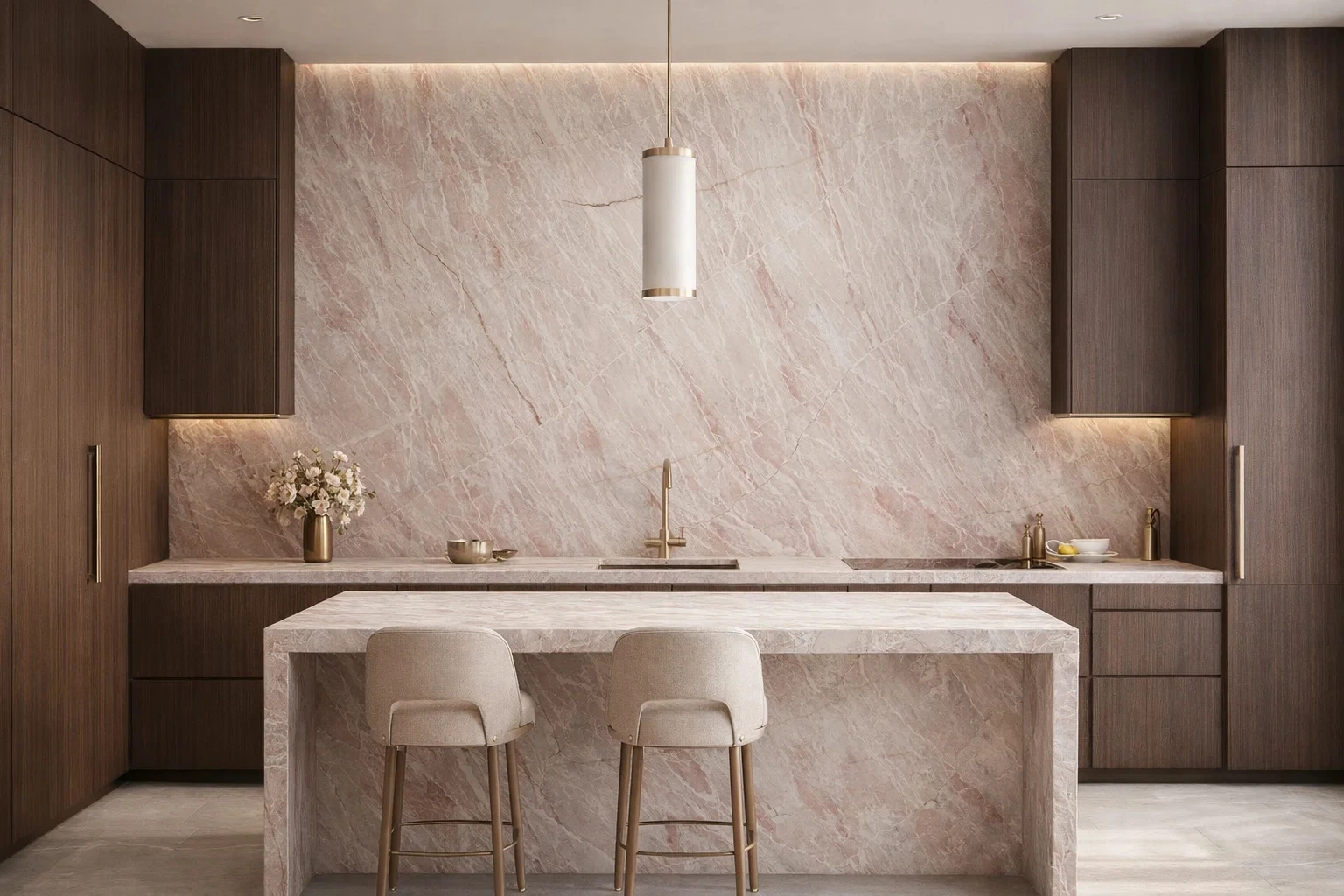 Rosa Cristallo Kitchen